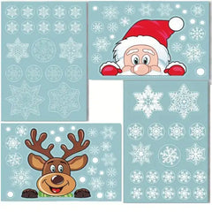 4 Sheets Christmas Window Clings