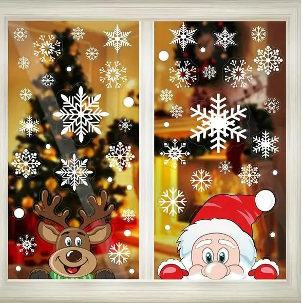 4 Sheets Christmas Window Clings